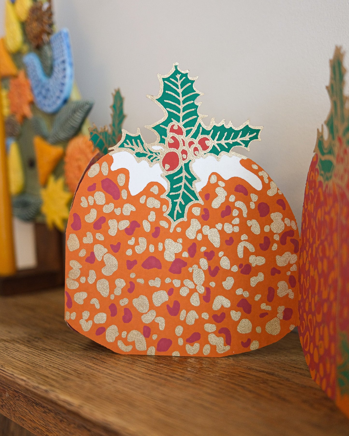 Christmas Puddings Concertina Garland
