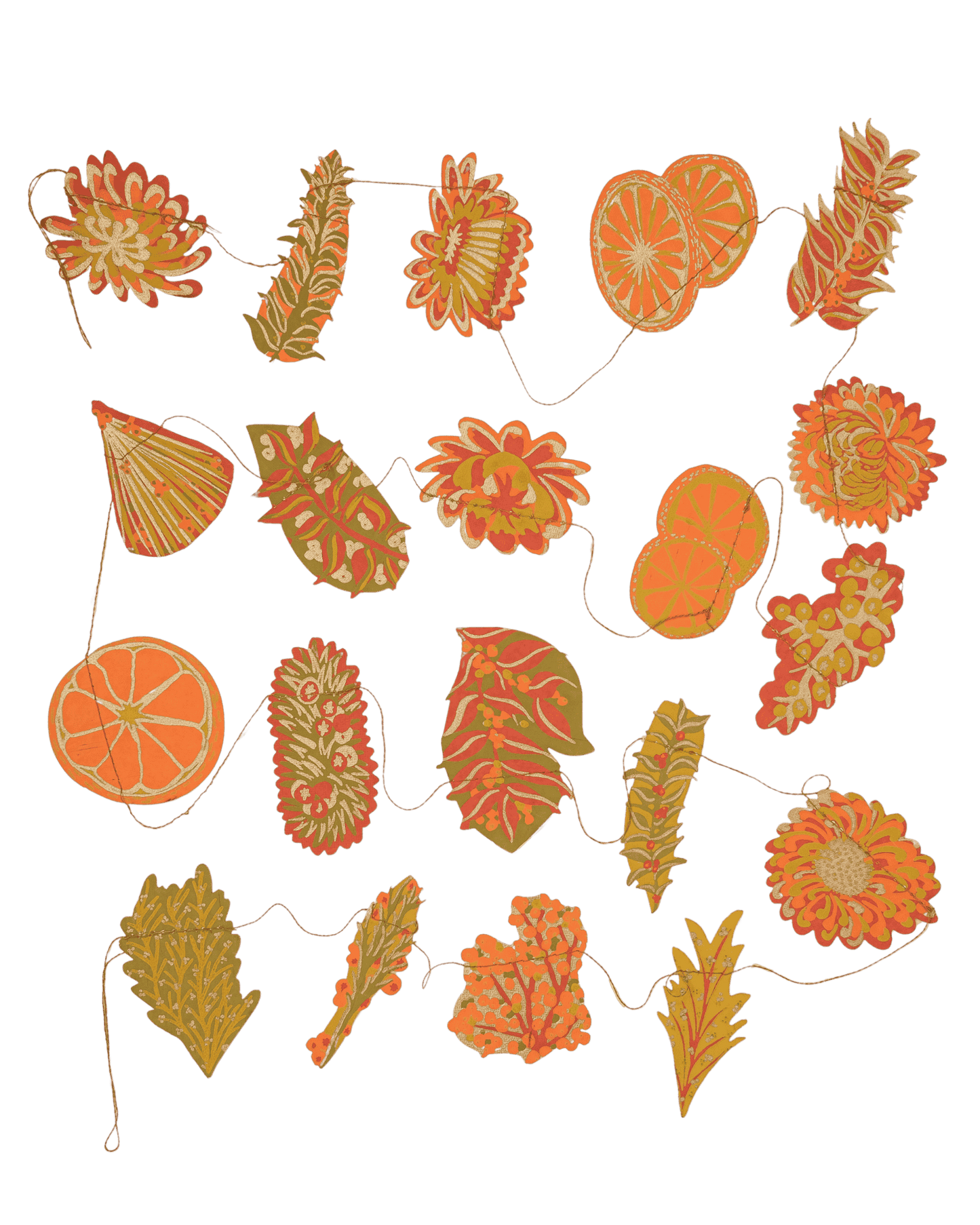 Autumn Blooms Sewn Garland