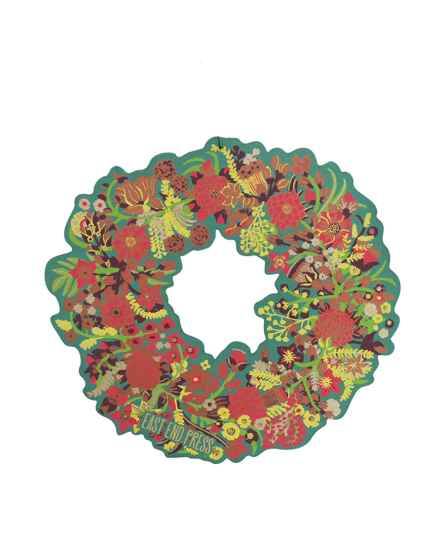 Christmas Foliage Cotton Board Wreath