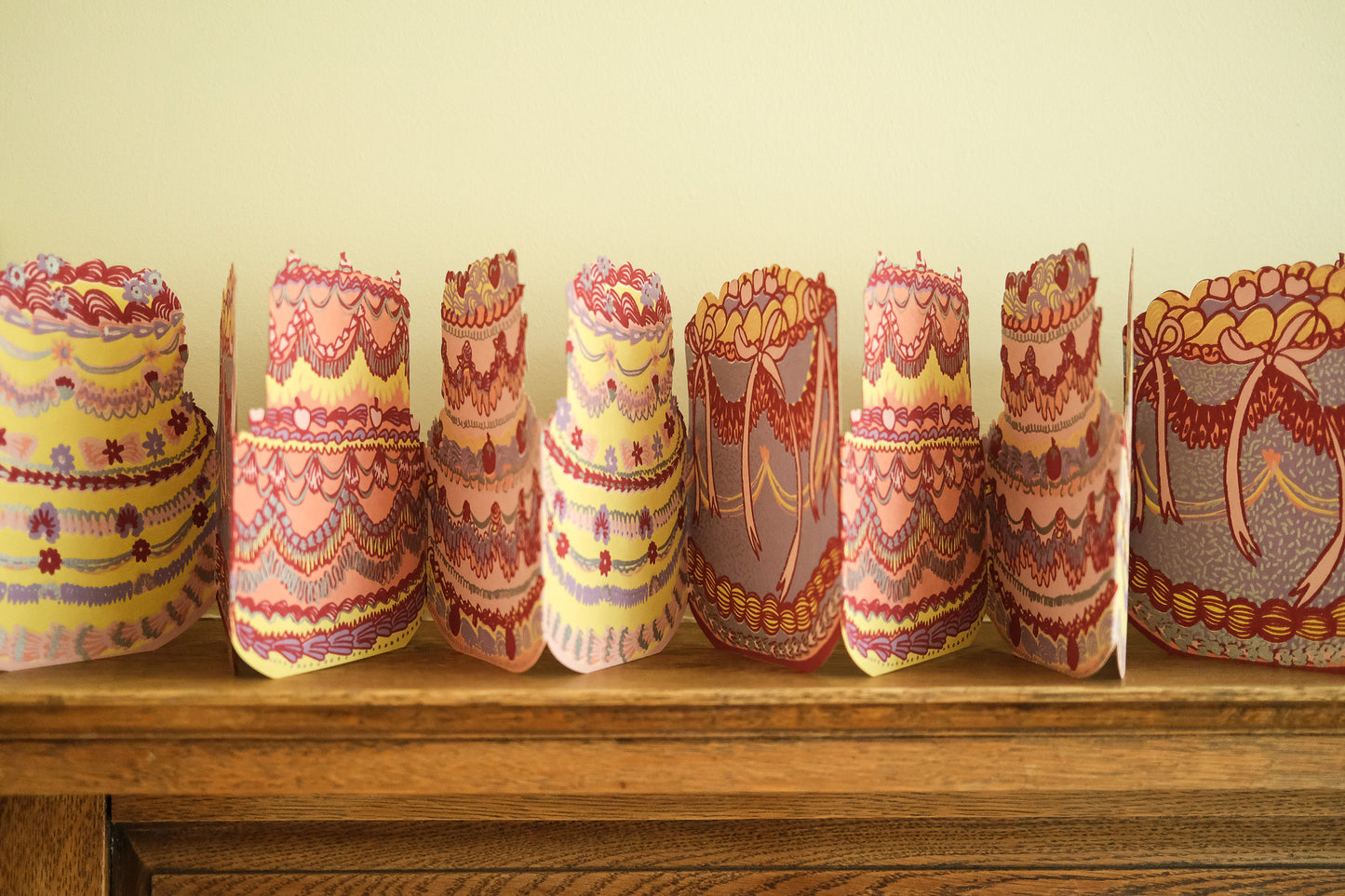 Birthday Cake Concertina Garland