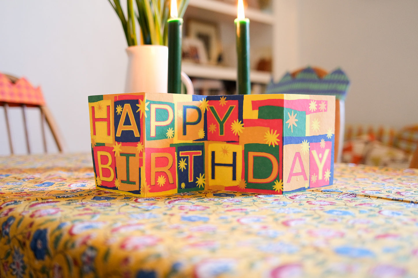 Happy Birthday Concertina Greeting Card