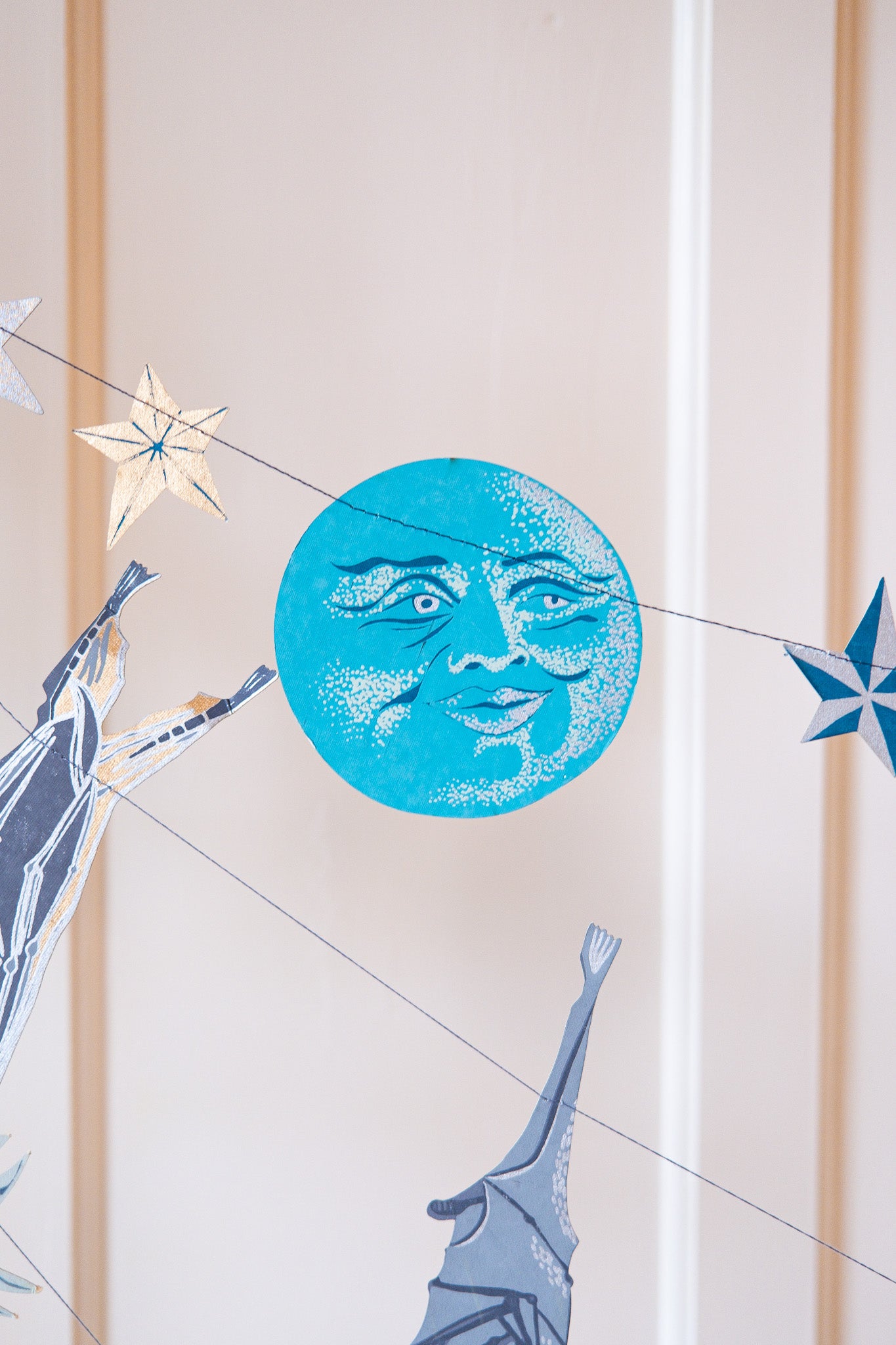 Man on the Moon Sewn Garland