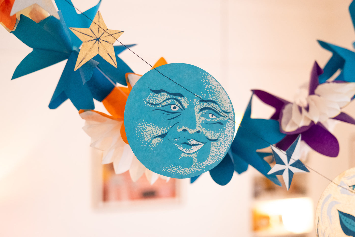 Man on the Moon Sewn Garland