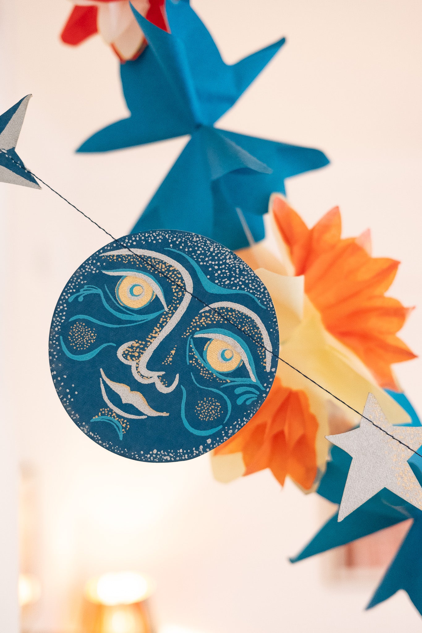 Man on the Moon Sewn Garland