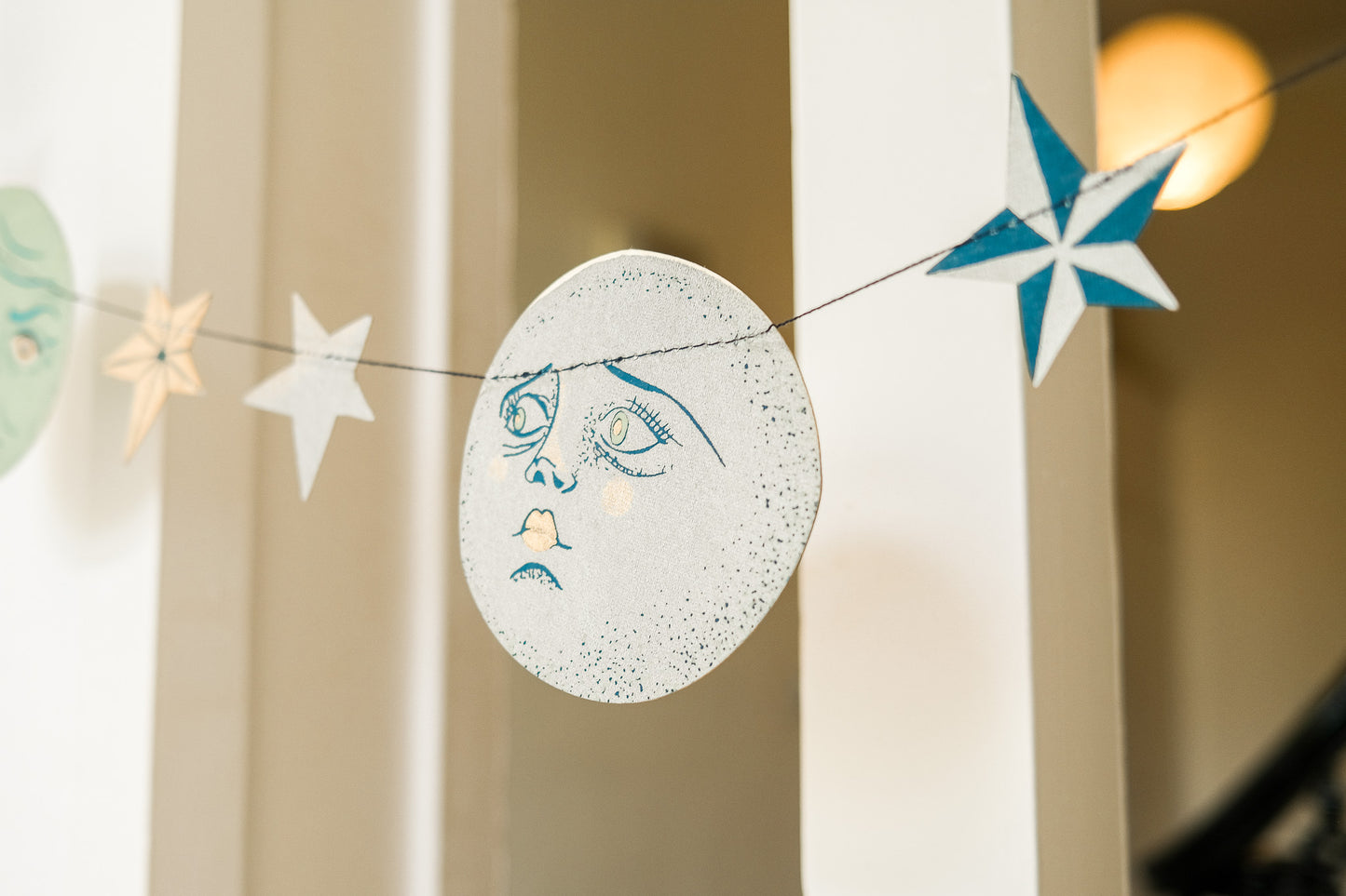 Man on the Moon Sewn Garland
