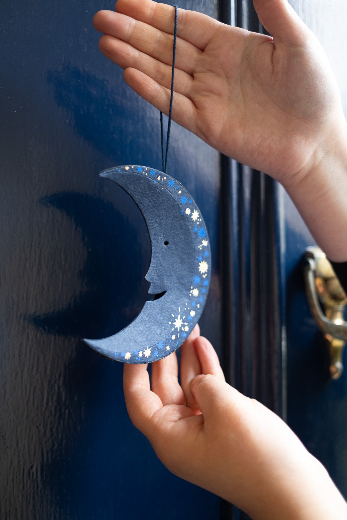 Midnight Man on the Moon Board Ornament