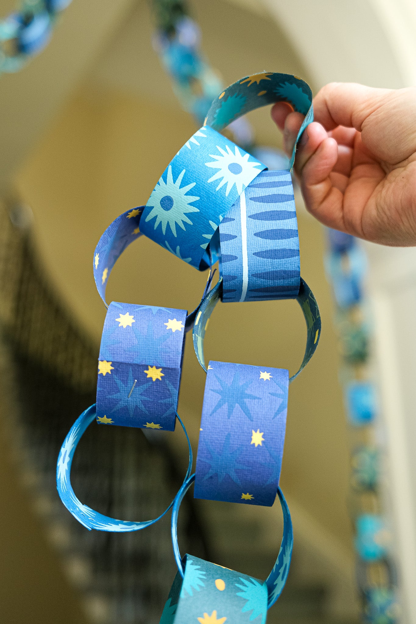 Blue & Yellow Paper Chain Kit