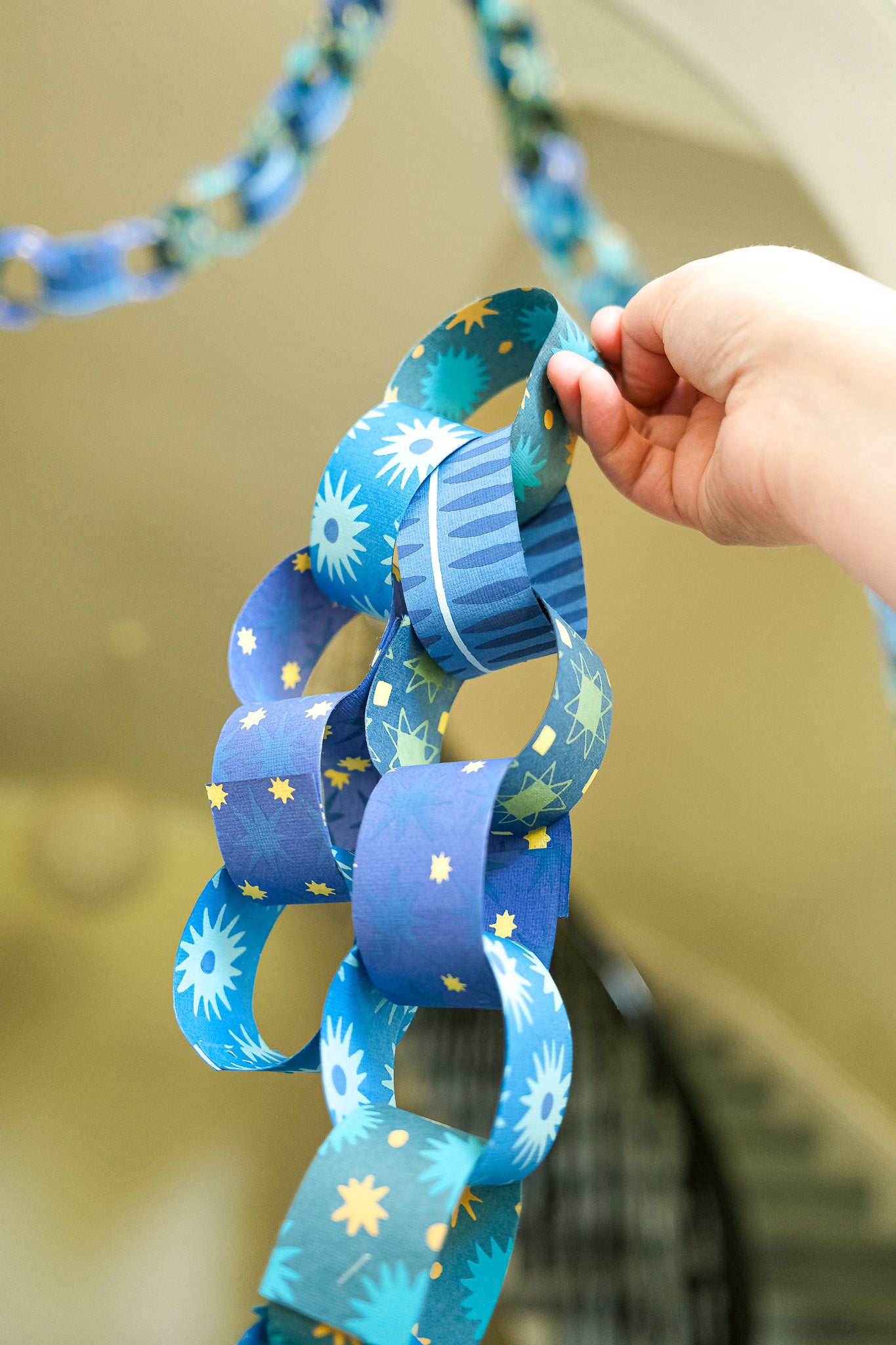 Blue & Yellow Paper Chain Kit