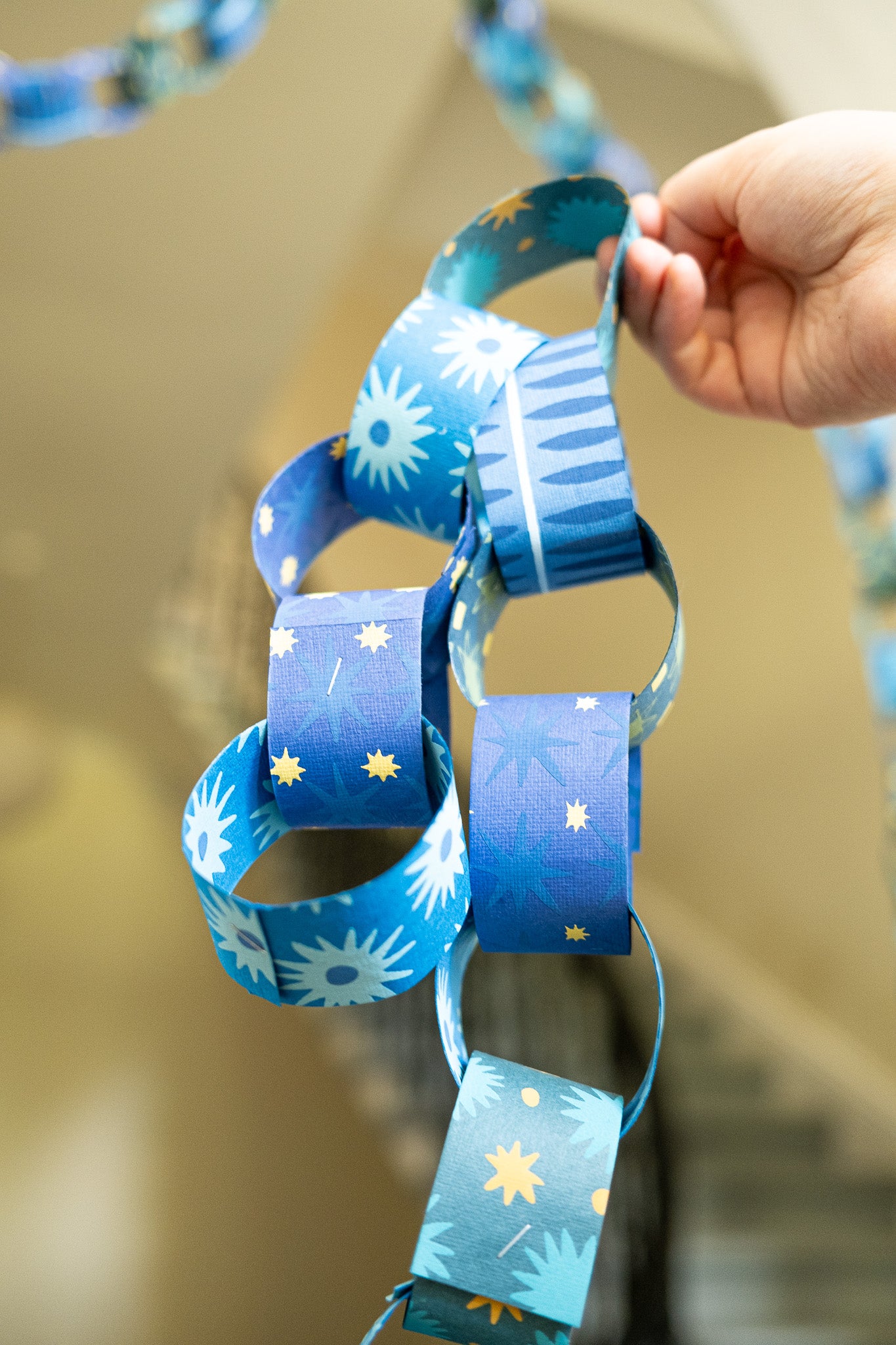 Blue & Yellow Paper Chain Kit
