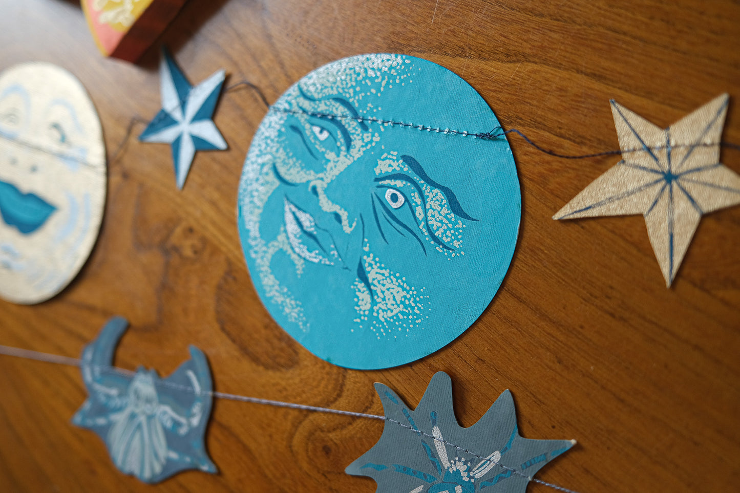 Man on the Moon Sewn Garland