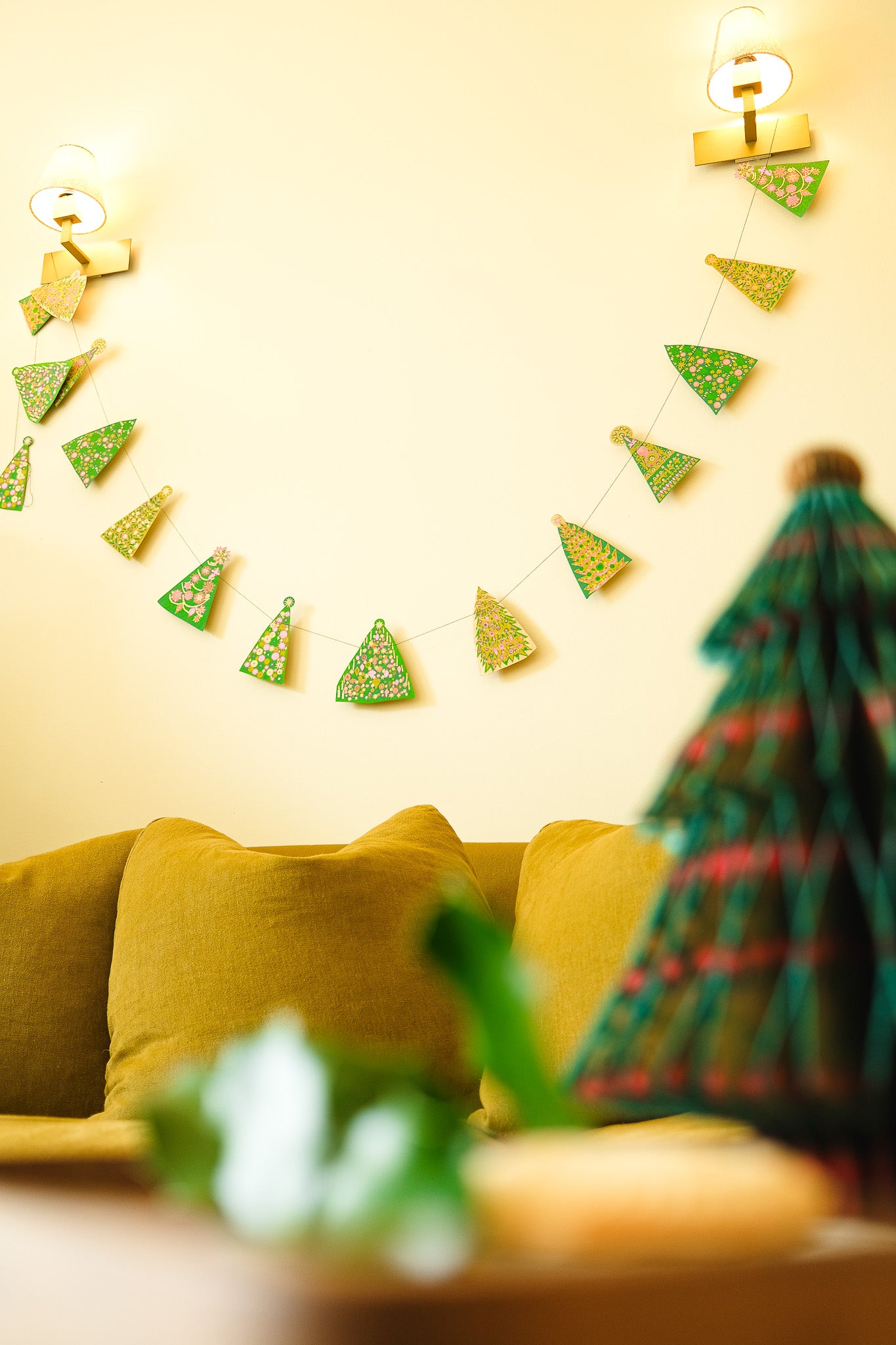 Midcentury Trees Sewn Garland