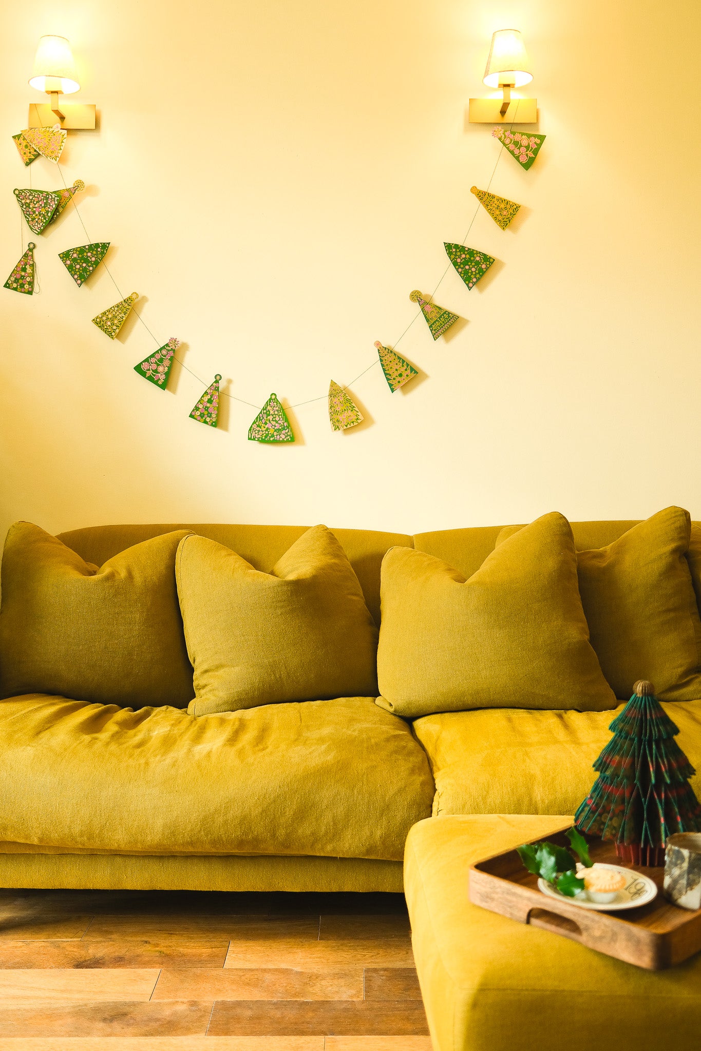 Midcentury Trees Sewn Garland