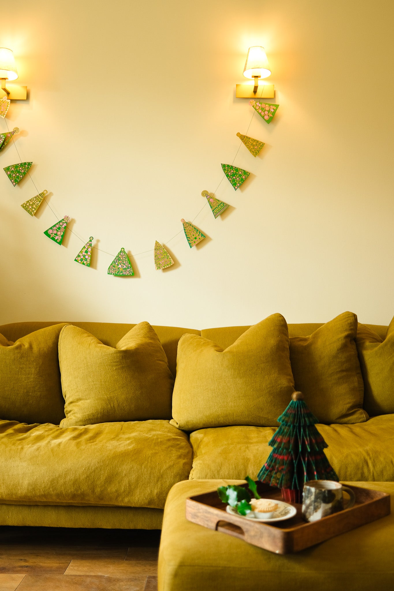 Midcentury Trees Sewn Garland
