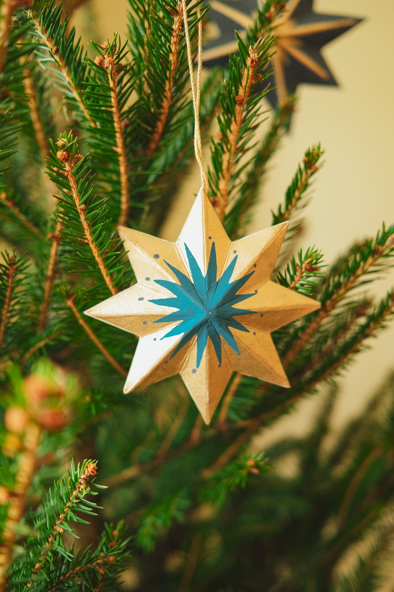 Golden Star Board Ornament