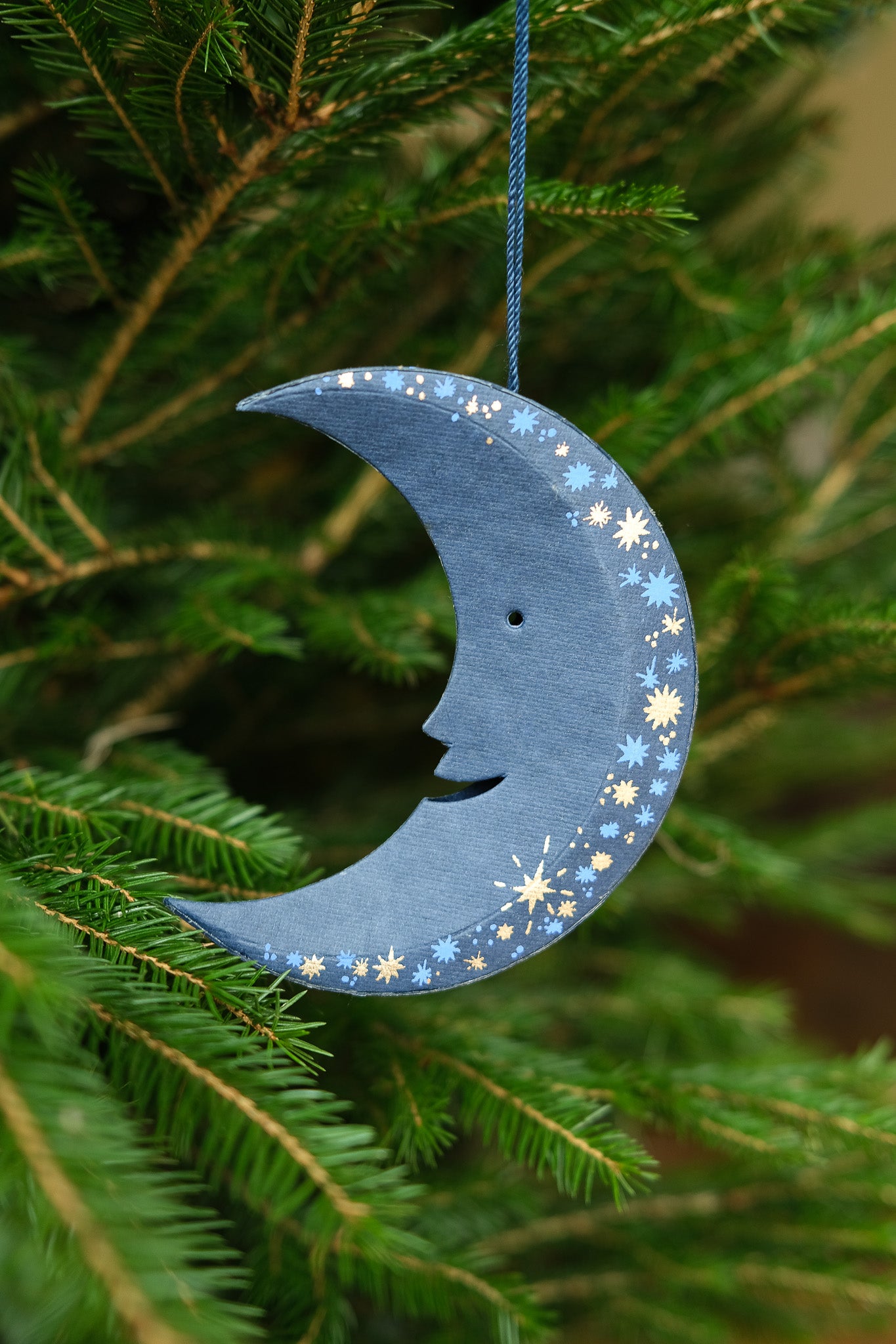 Midnight Man on the Moon Board Ornament
