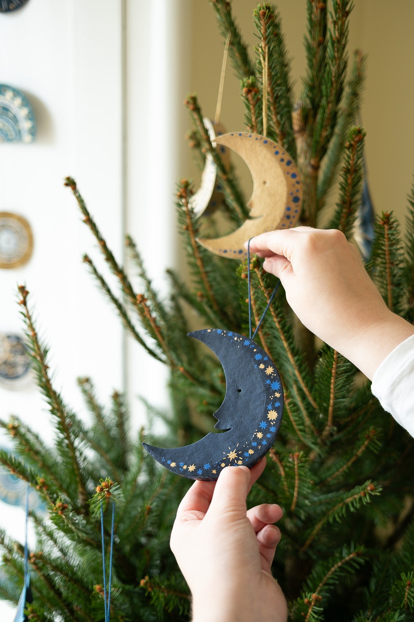Midnight Man on the Moon Board Ornament