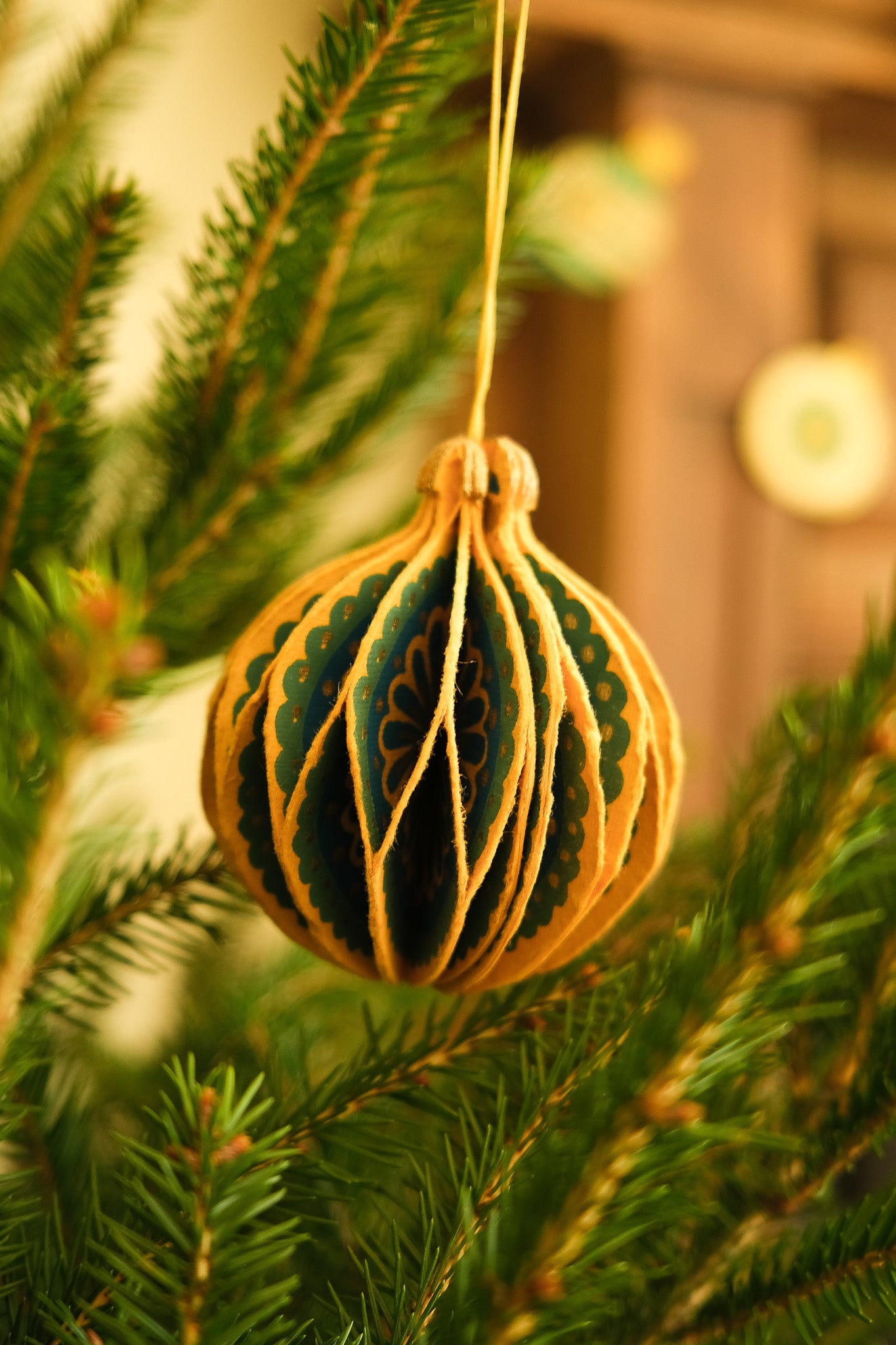 Yellow Bauble Honeycomb