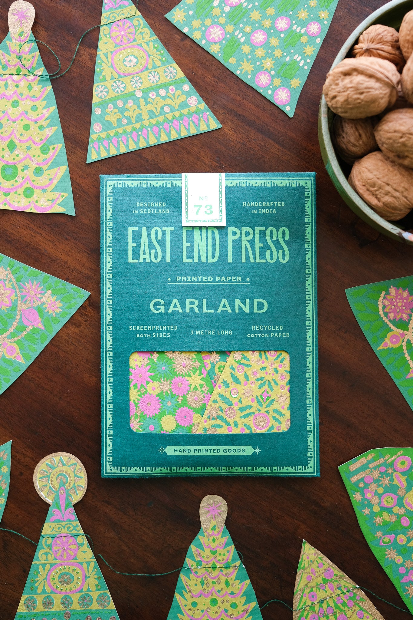 Midcentury Trees Sewn Garland