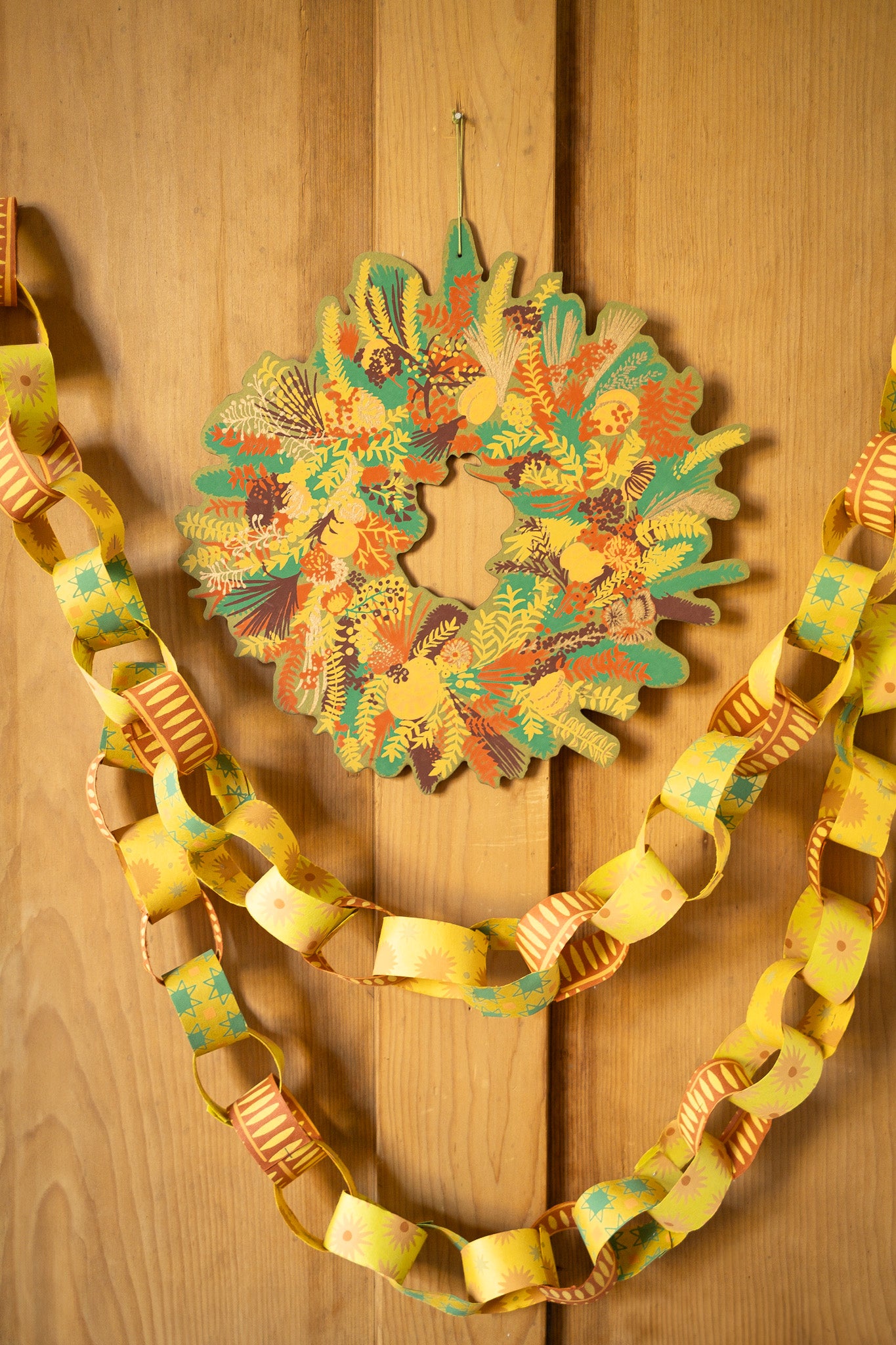 Winter Blooms Cotton Board Wreath