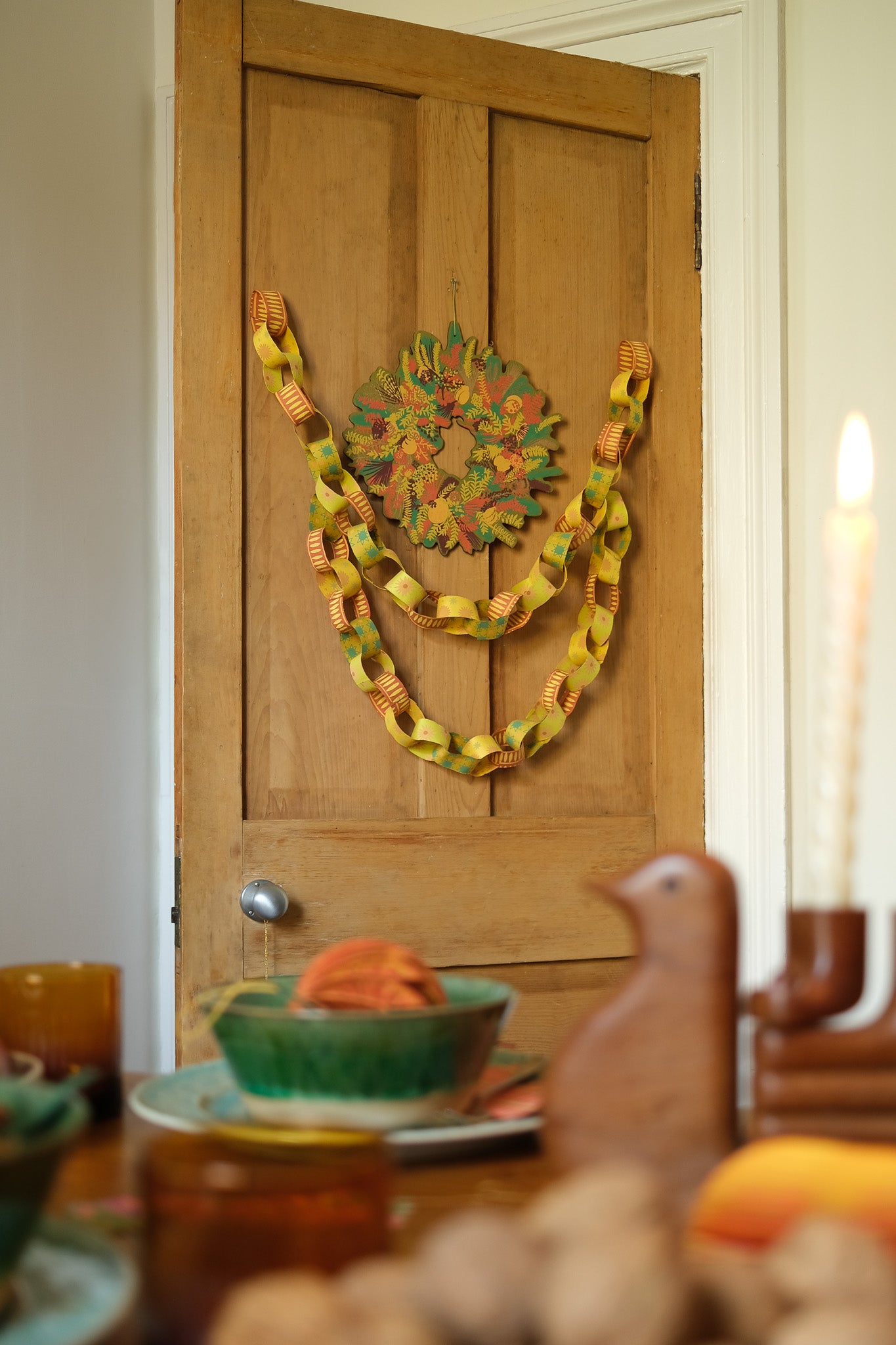 Winter Blooms Cotton Board Wreath