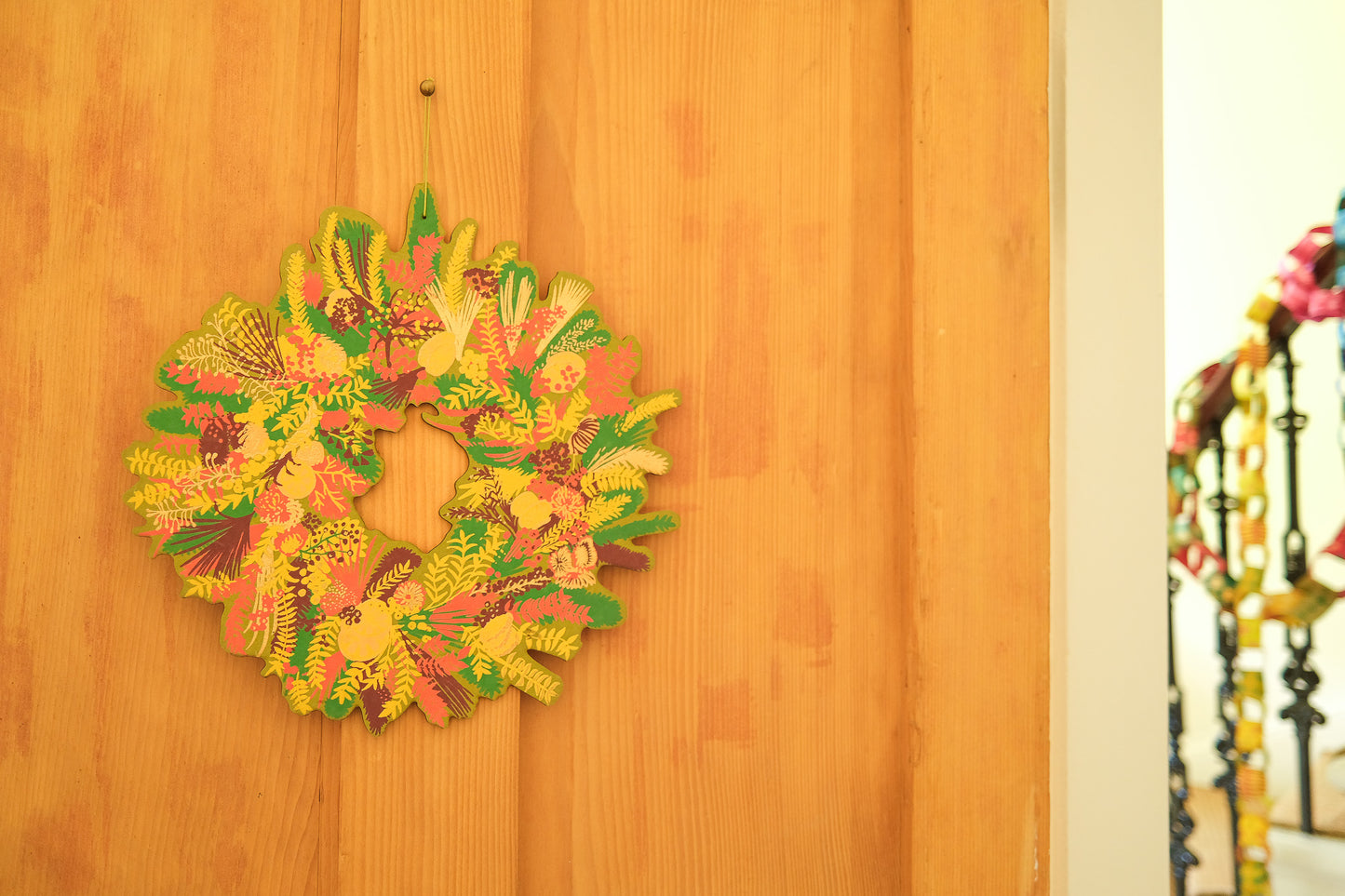 Winter Blooms Cotton Board Wreath