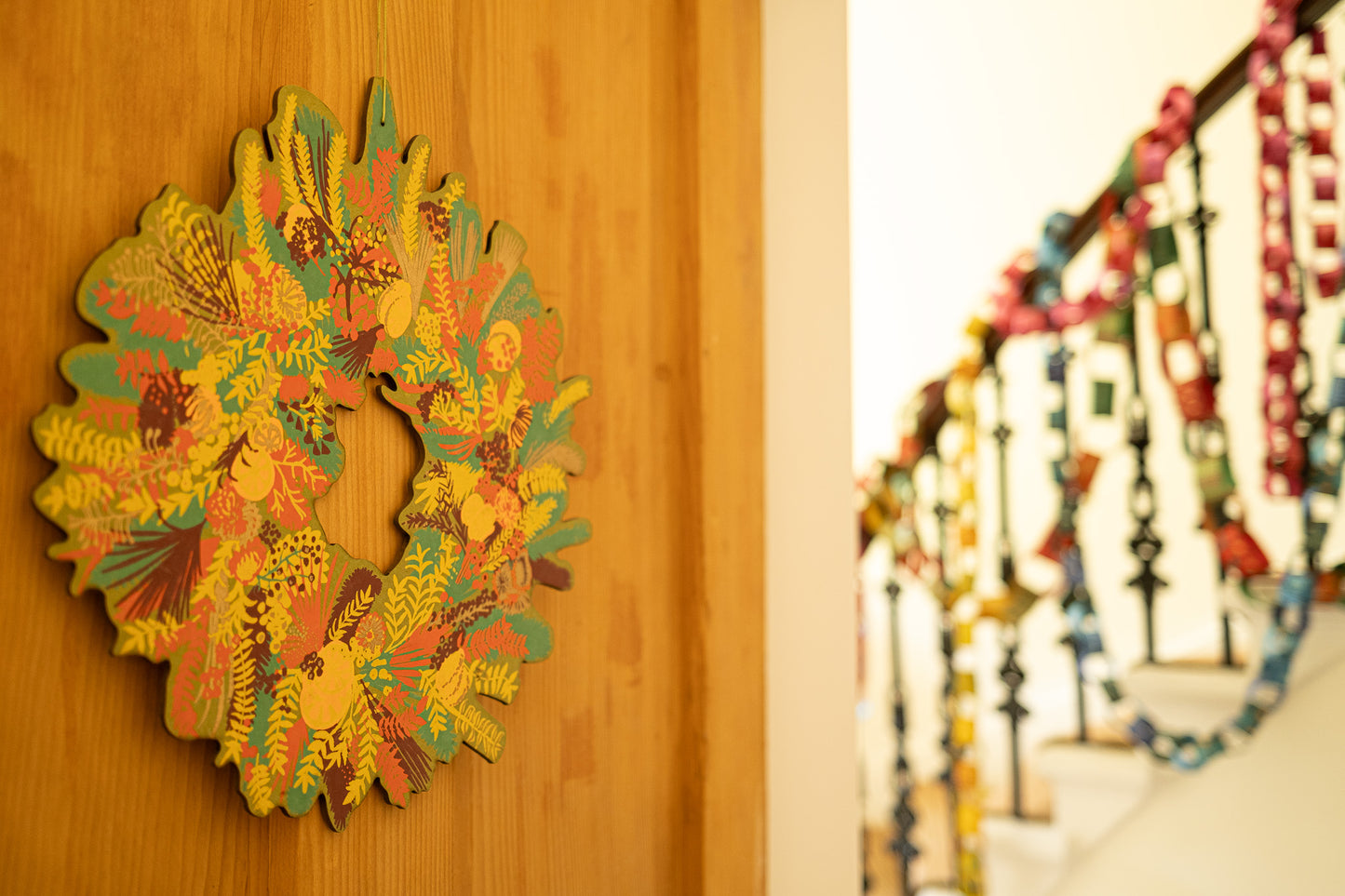 Winter Blooms Cotton Board Wreath
