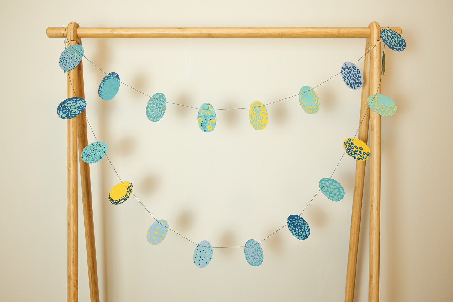 Blue Eggs Sewn Garland