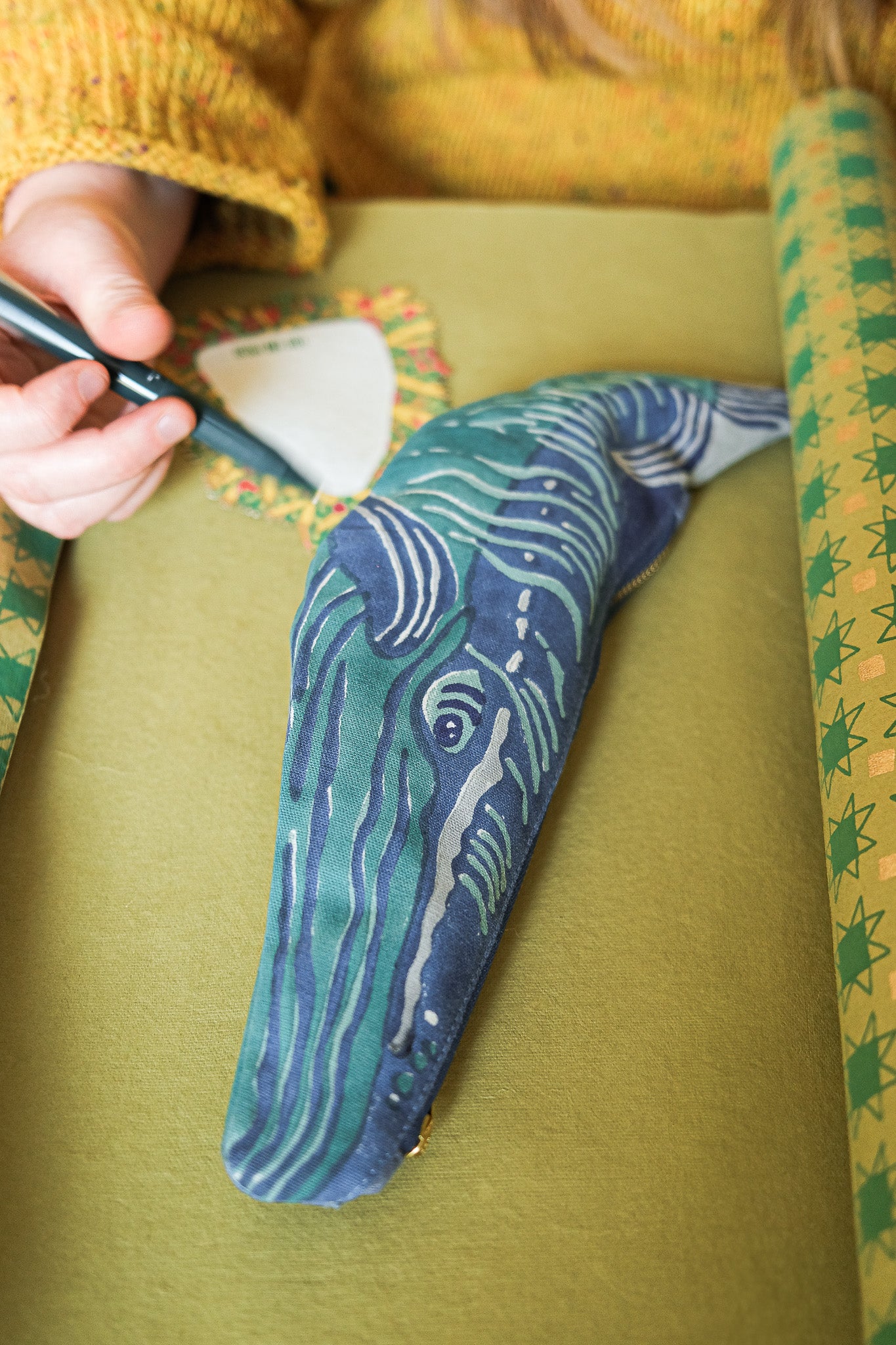 Whale Fabric Case