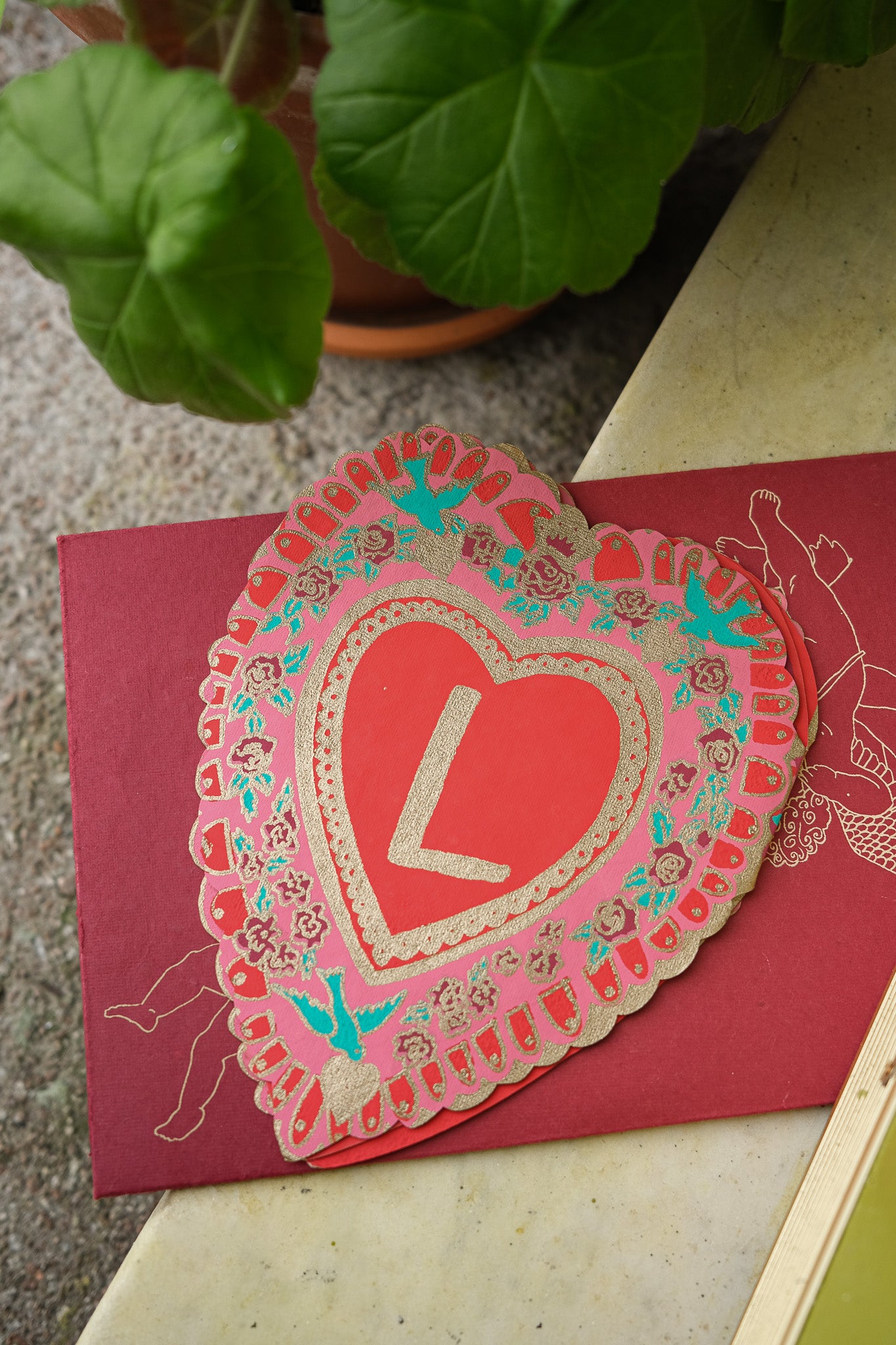 Love Concertina Greeting Card