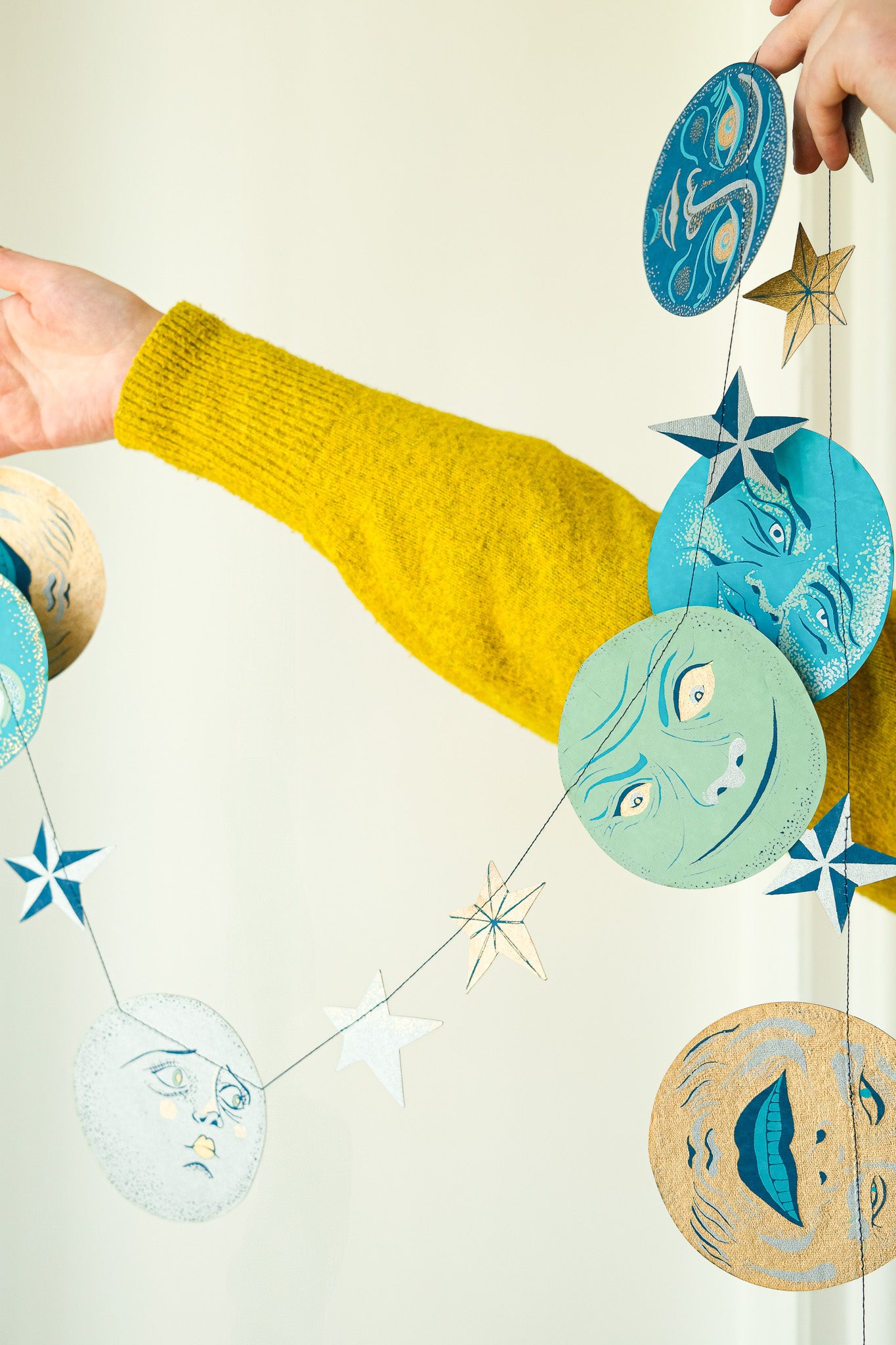 Man on the Moon Sewn Garland