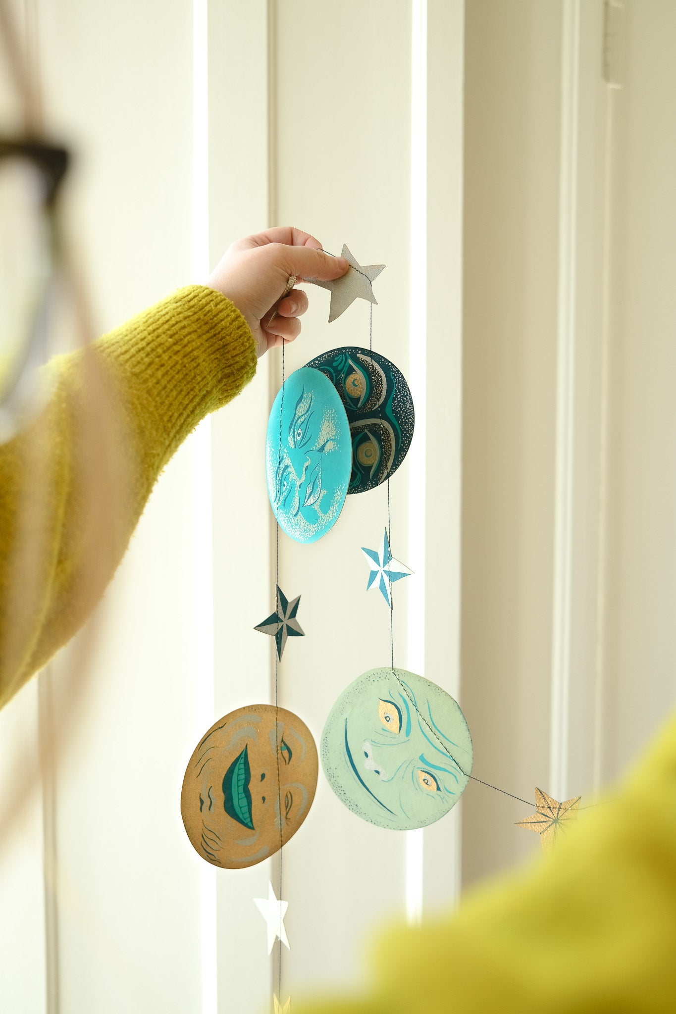 Man on the Moon Sewn Garland
