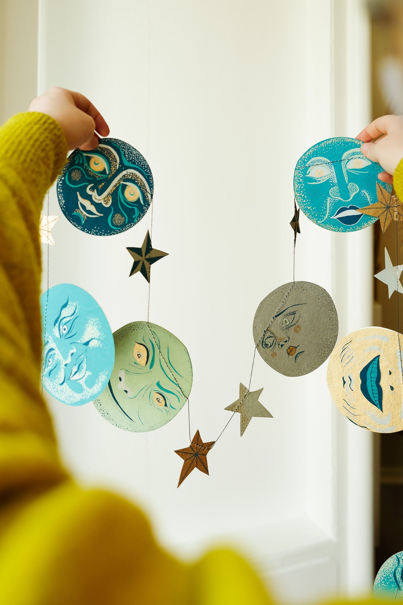 Man on the Moon Sewn Garland