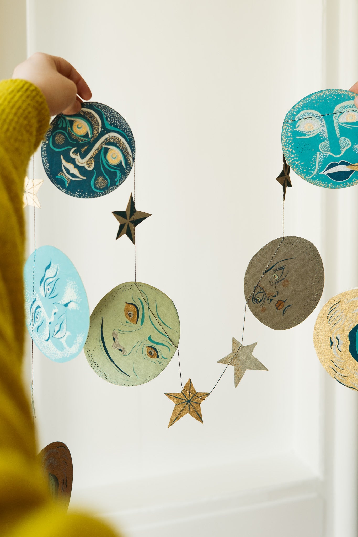 Man on the Moon Sewn Garland