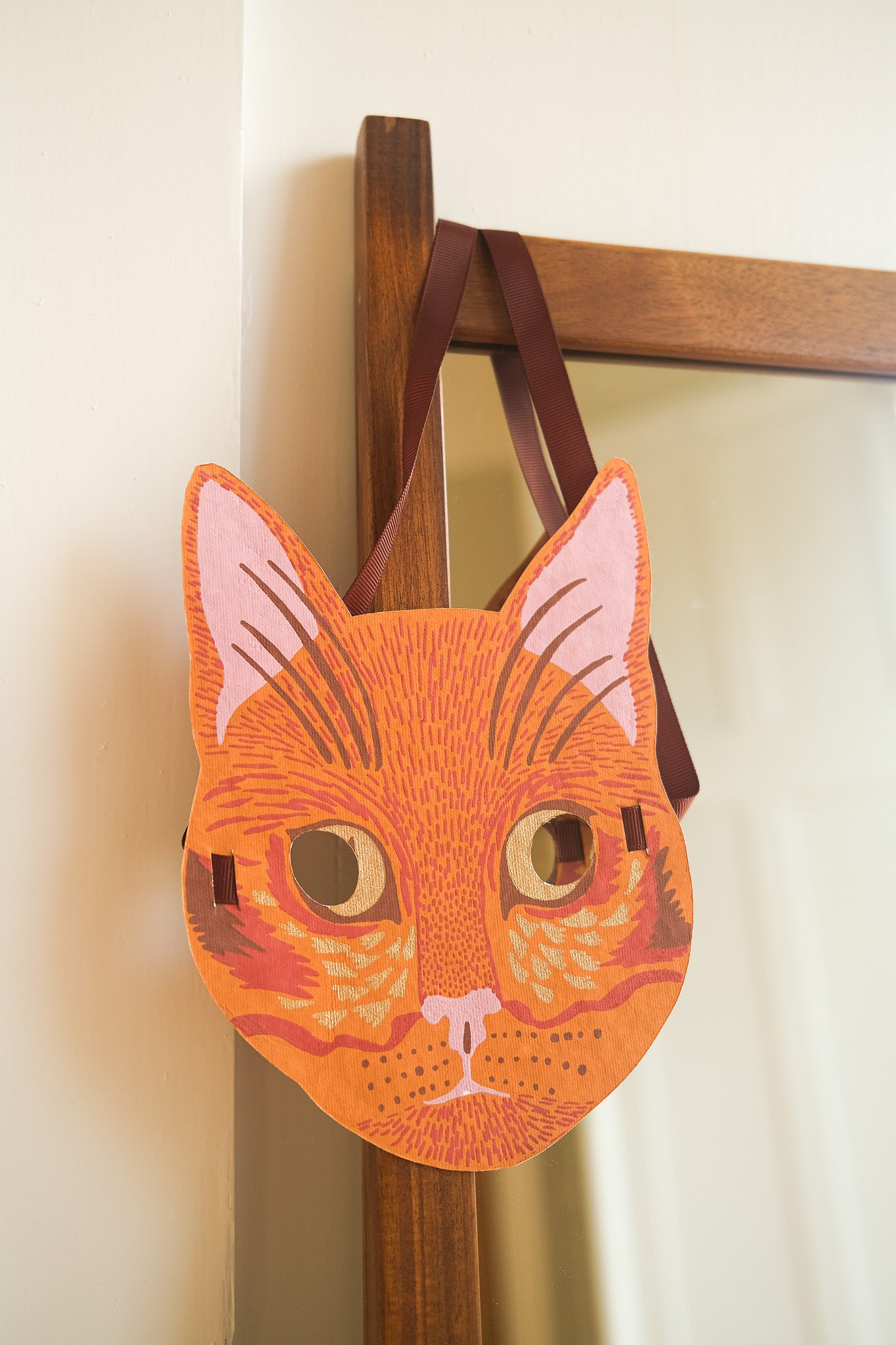 Cat Mask Greeting Card