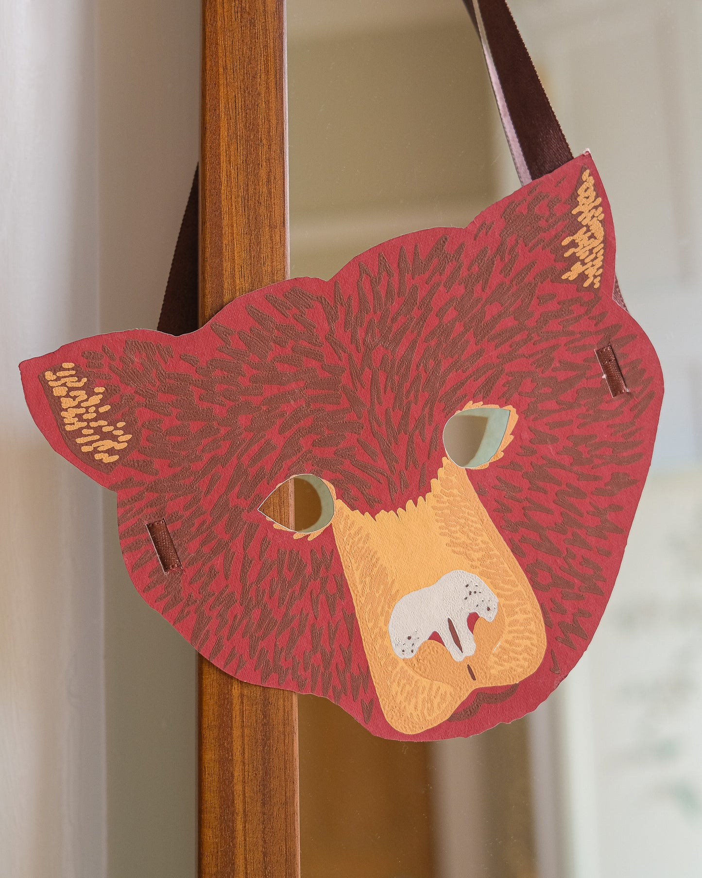 Bear Mask Greeting Card