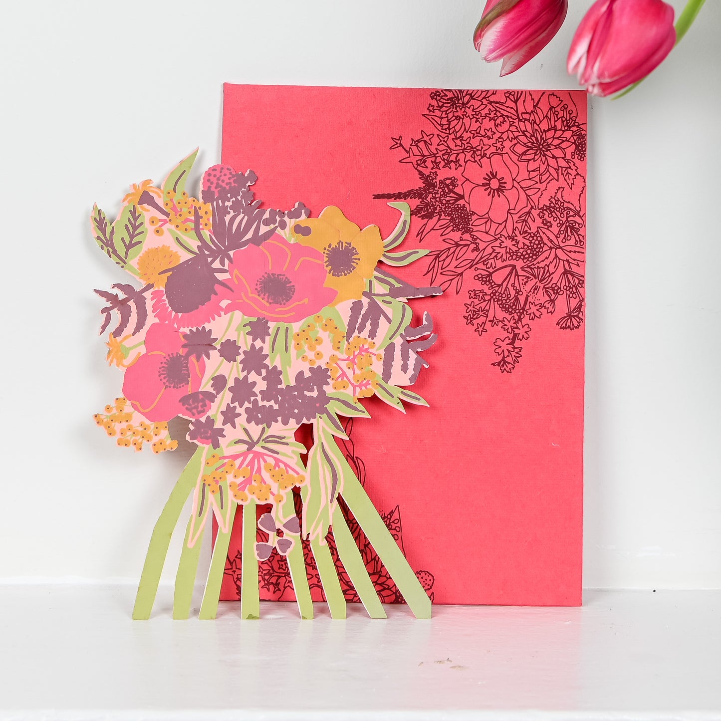 Peonie Pink Greeting Card