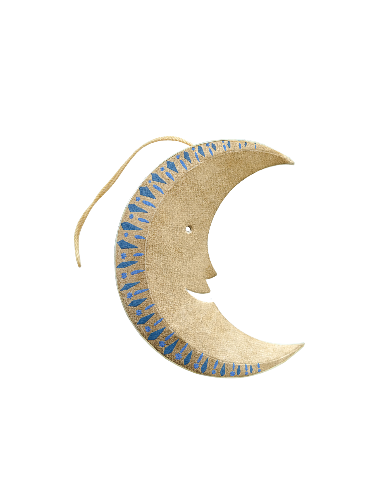 Golden Man on the Moon Board Ornament
