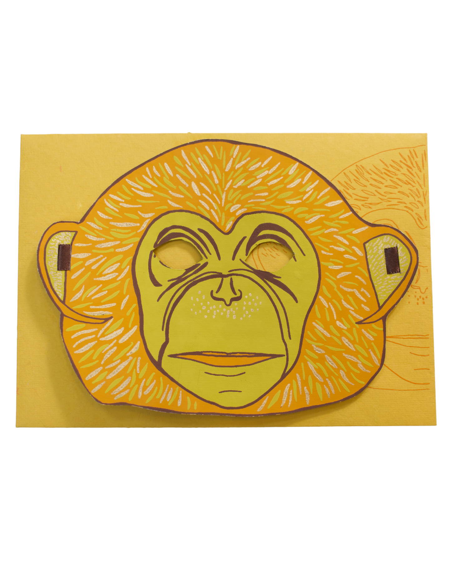 Monkey Mask Greeting Card