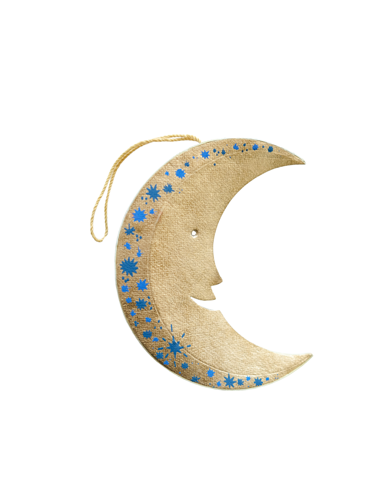 Shimmering Man on the Moon Board Ornament
