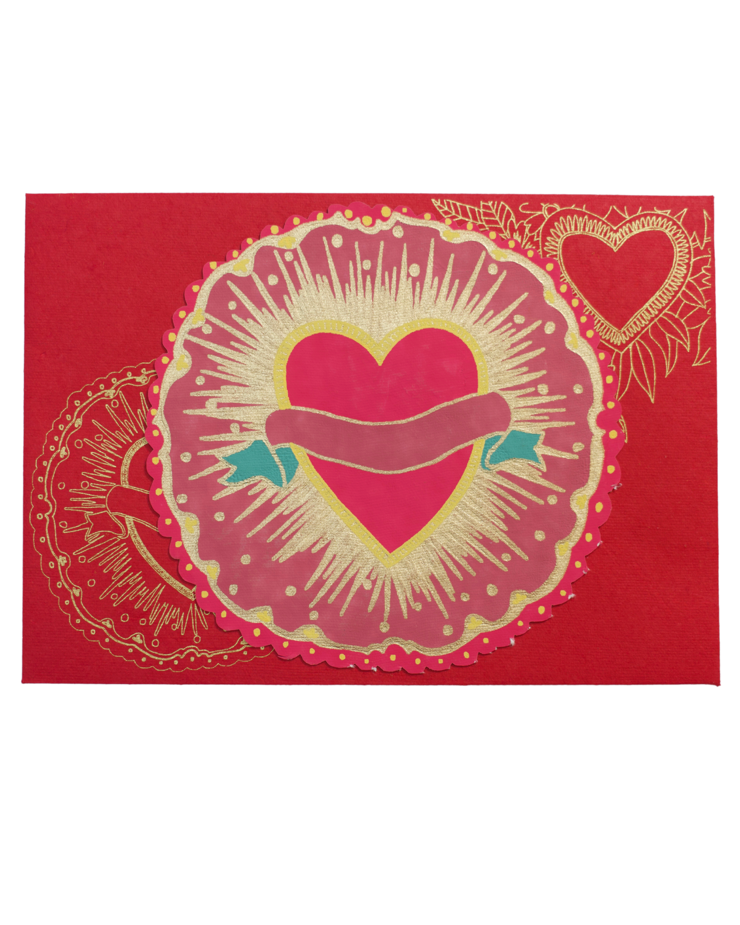 Ribbon Heart Greeting Card