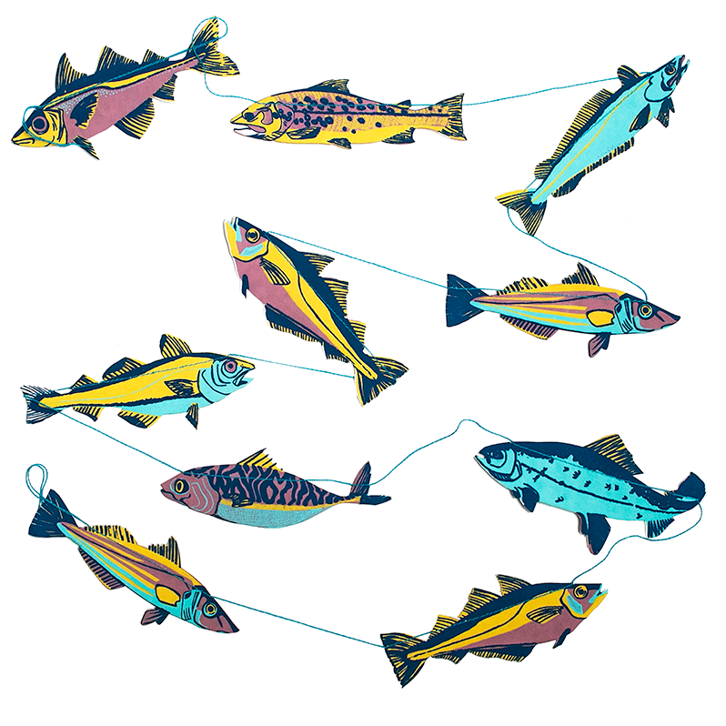 Fishes Sewn Garland