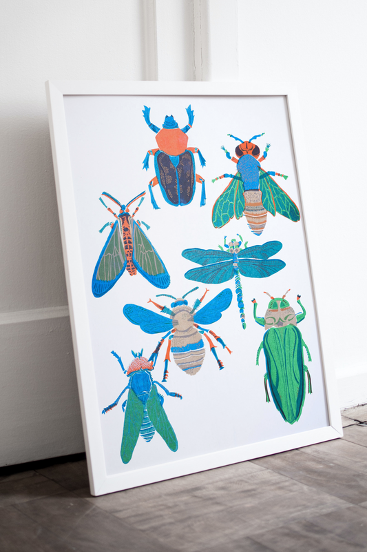 Insects Risograph Print