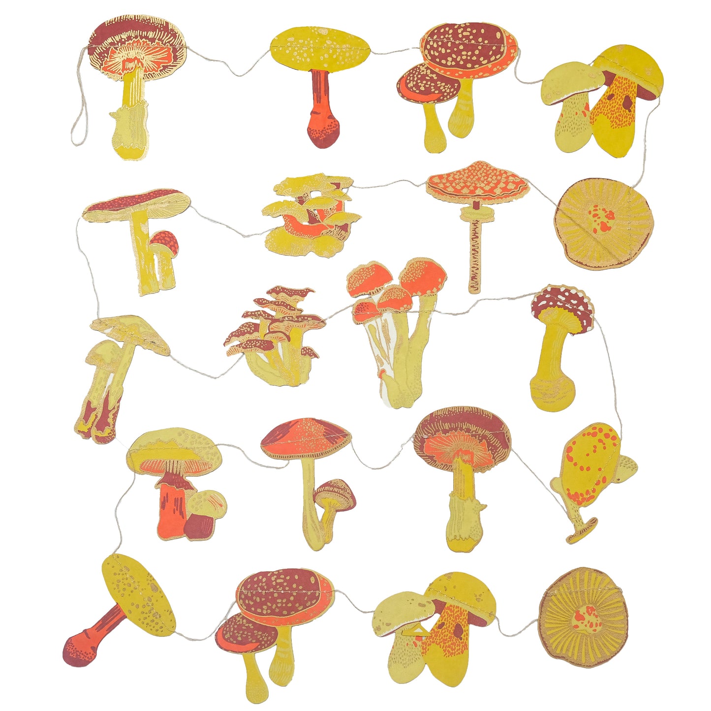 Mushroom Sewn Garland