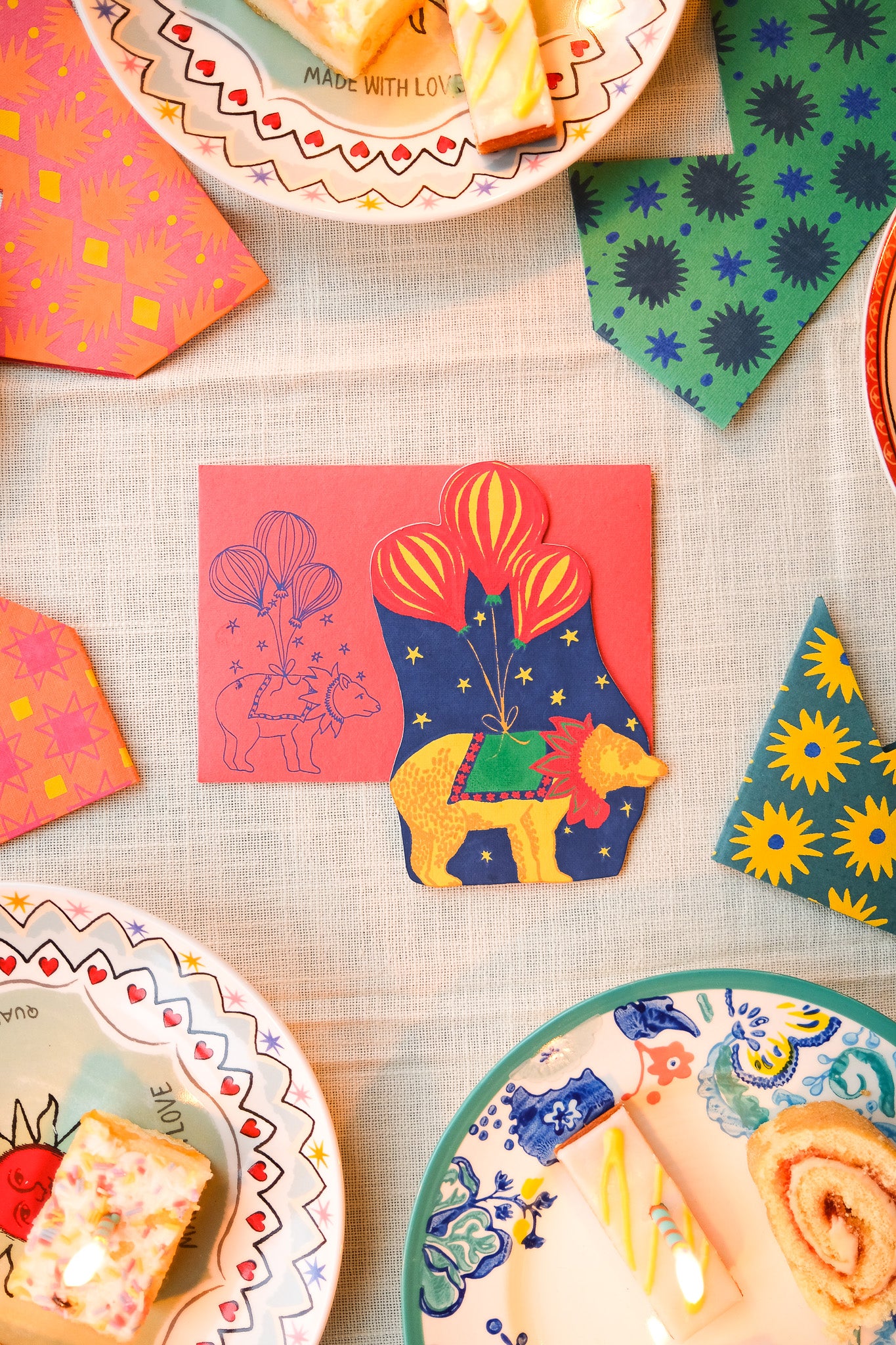 Party Bear Greeting Card