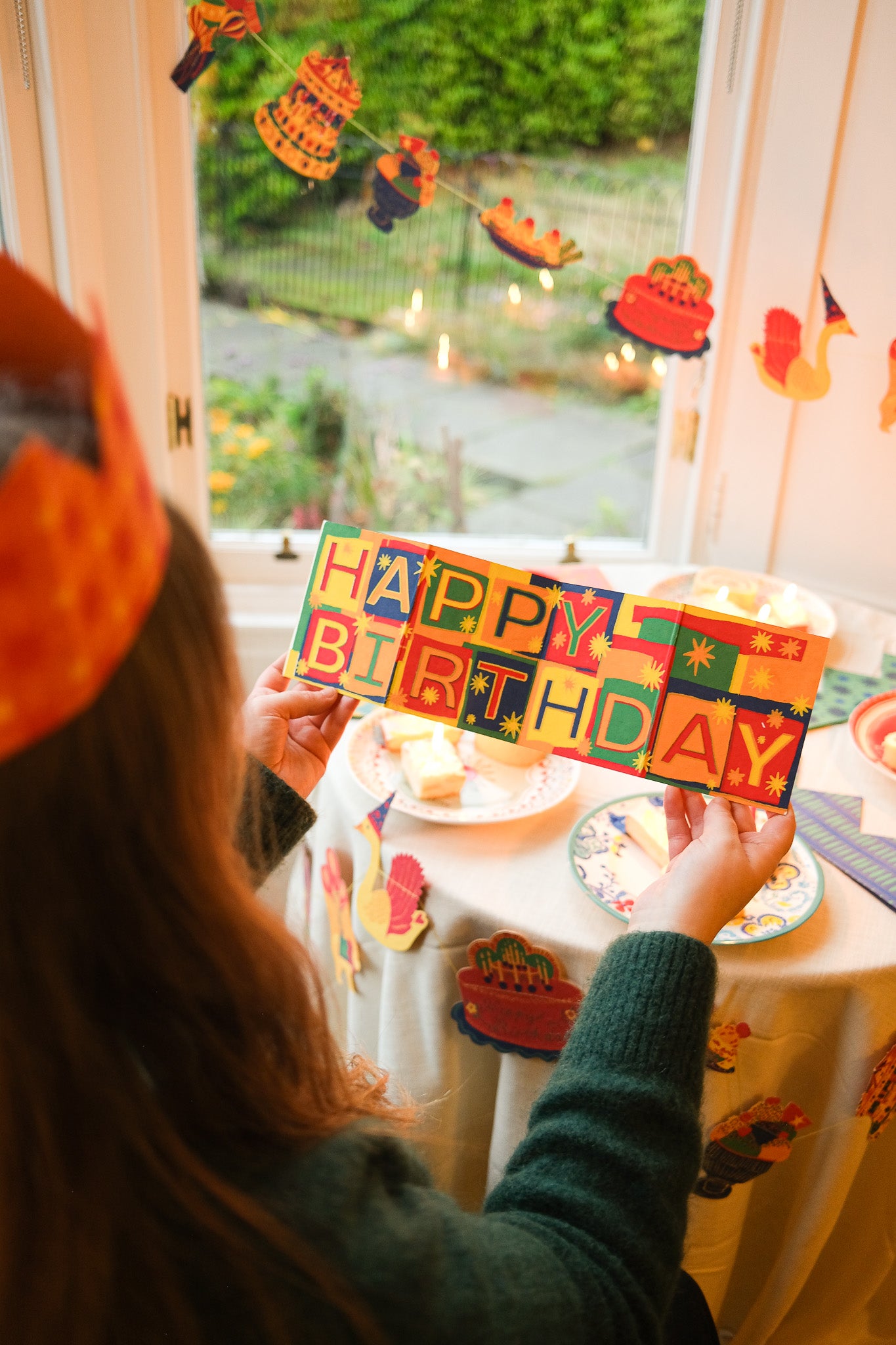 Happy Birthday Concertina Greeting Card