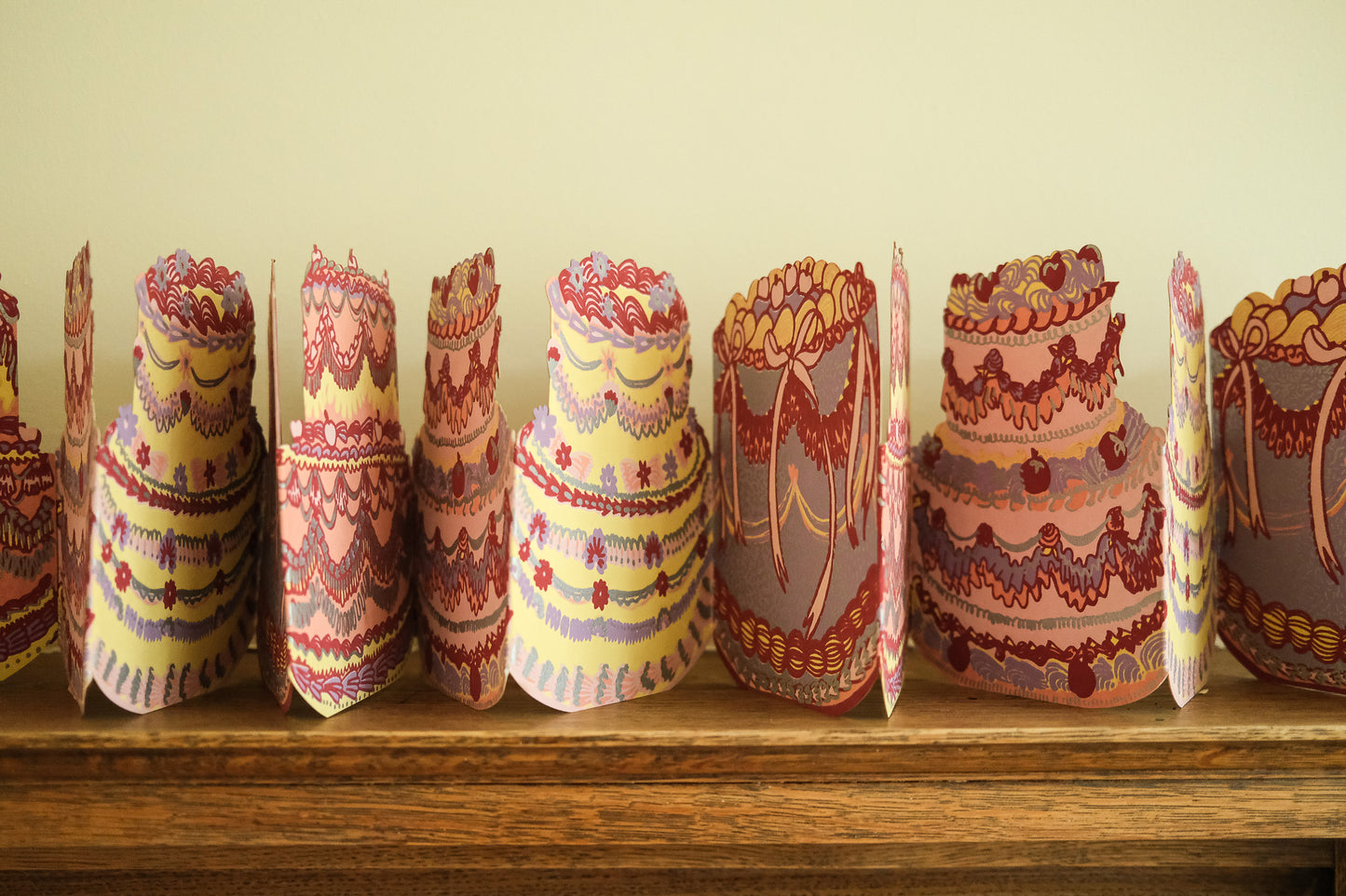 Birthday Cake Concertina Garland