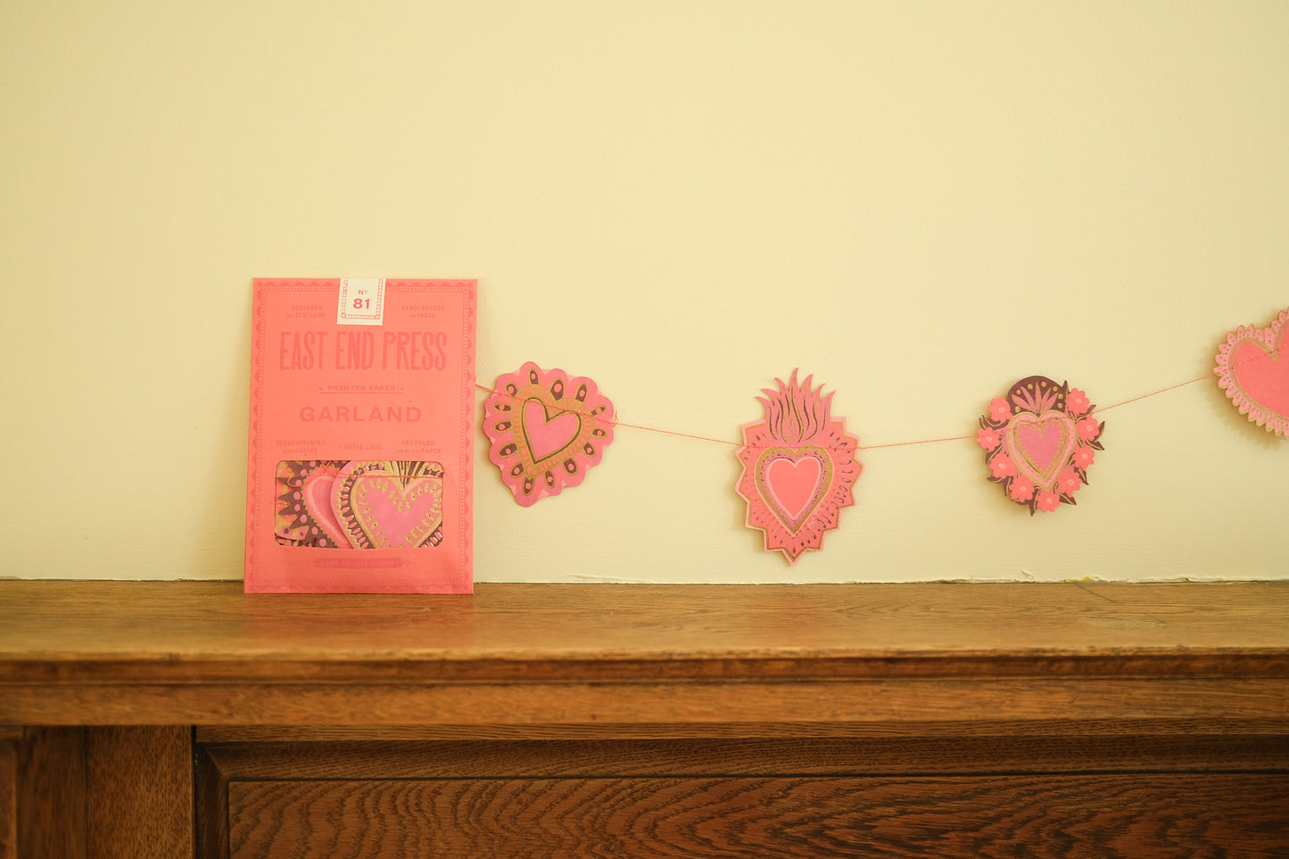 Sweet Hearts Sewn Garland
