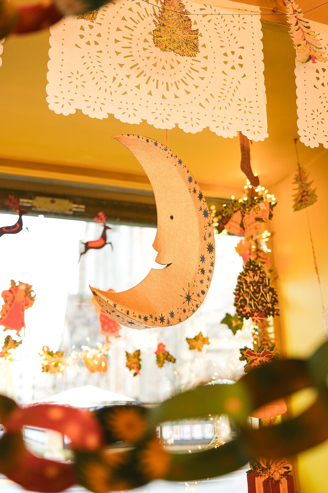 Large Shimmering Man on the Moon Board Decoration