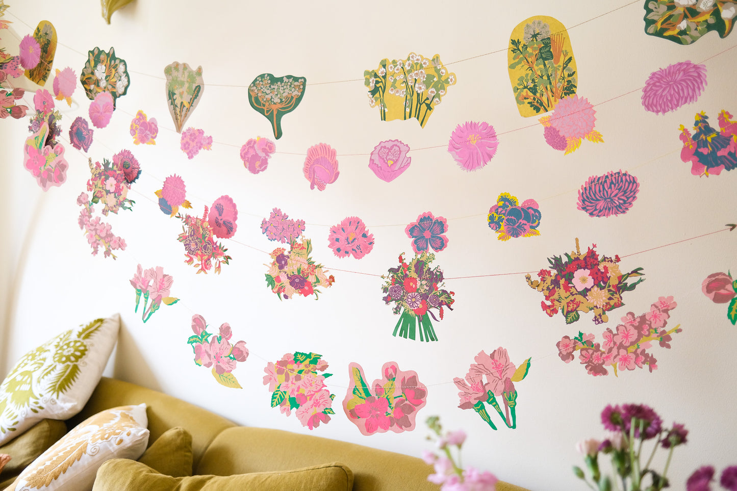 Spring Blooms Sewn Garland