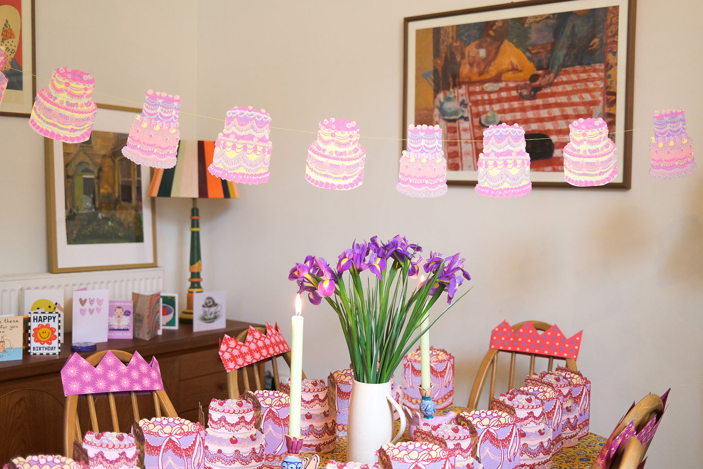 BIRTHDAY CAKE CONCERTINA GARLAND